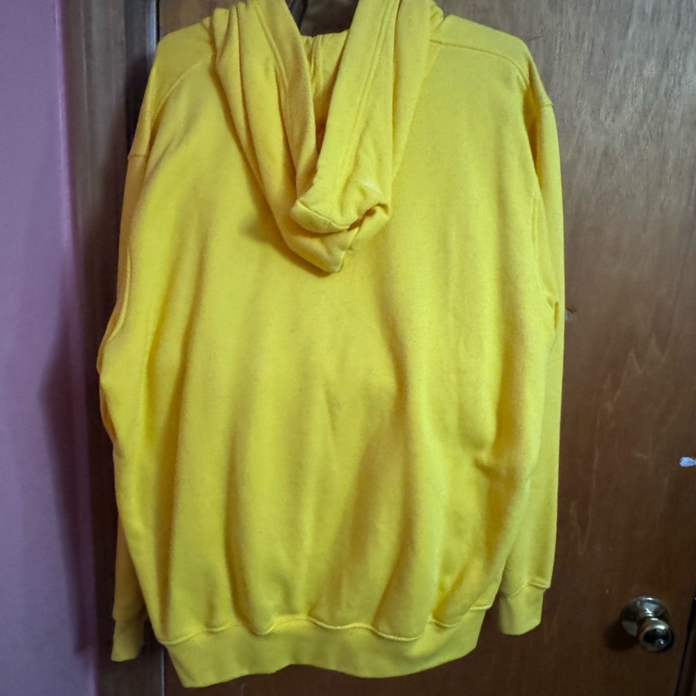 Women’s Nike yellow full zip, hooded sweatshirt, size large